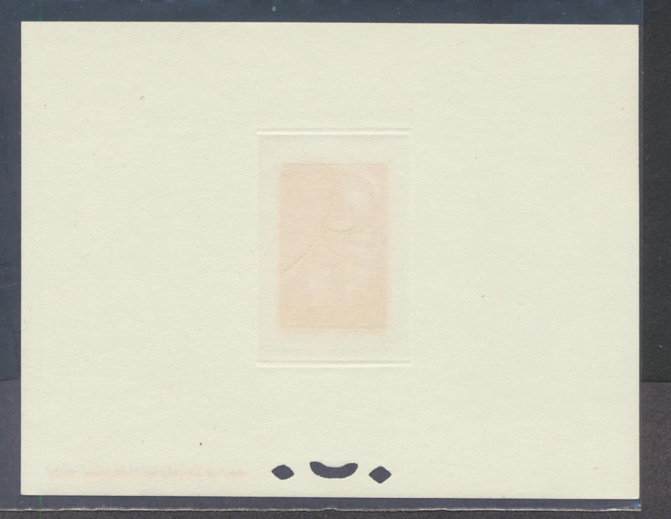 Monaco C4 1942 Plane Propeller Building airmail sunken die proof card NGAI - Image 2 of 2