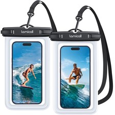 Lamicall Waterproof Phone Pouch Case - 2 Pack Easy 7.0in, A-Transparent-7"