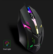 Mouse USB Ultima Alta Qualità Design Ergonomico Gaming, Computer Desktop Portatile