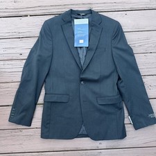 Jos A Bank Blazer Sport Coat Jacket 40 L Black Slim Fit Classic Collection Wool