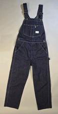 Vintage 1970s Sears Tradewear Union Made Dark Wash Denim Overalls 32x34 32x33 