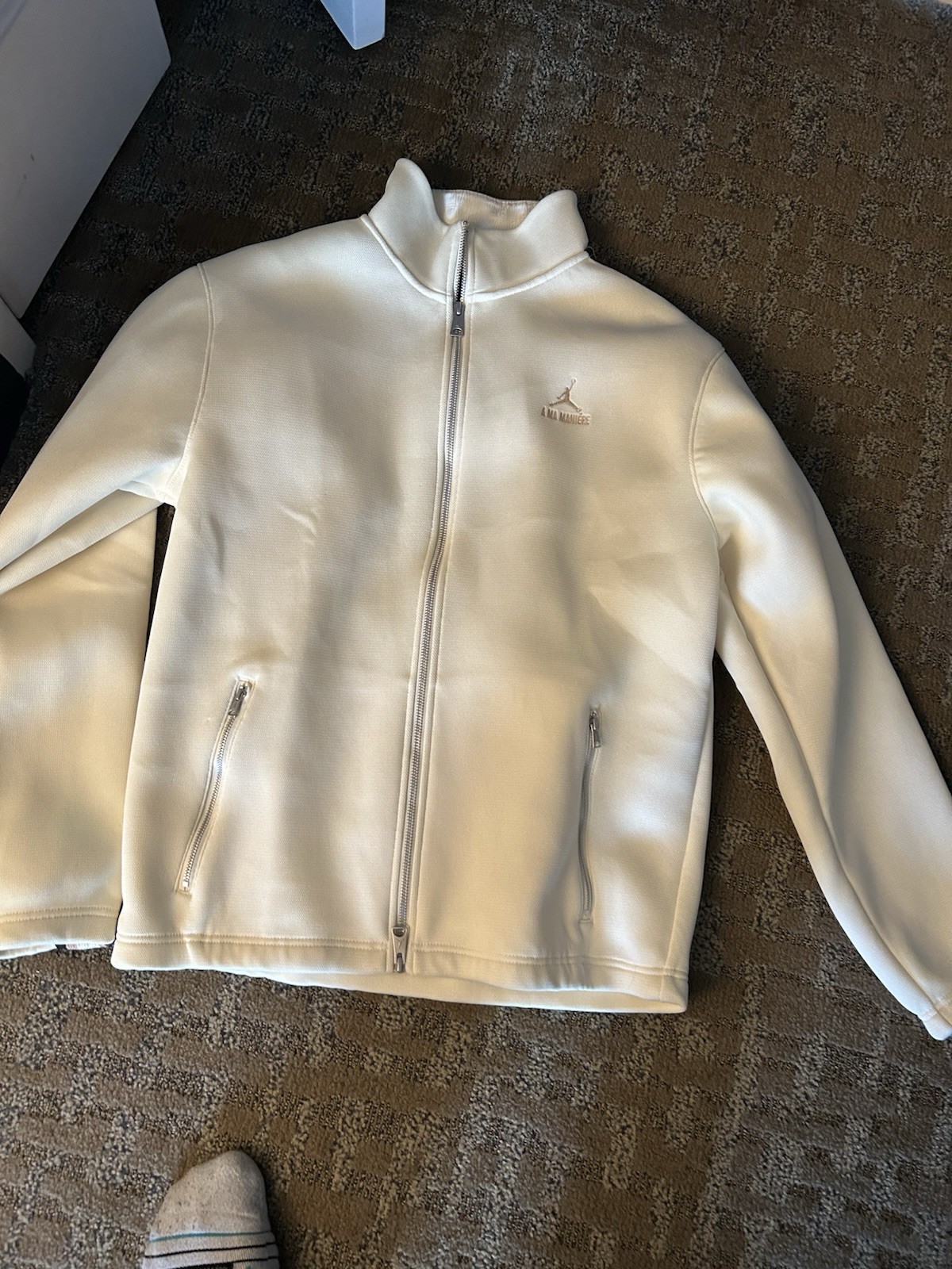 OFF WHITE X NIKE Jordan x A Ma Maniere Track Jacket latte di cocco taglia M
