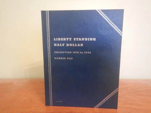 Liberty Standing Half Dollar 1916–1936 Coin Book/Album w/ 7 coins List in Desc.