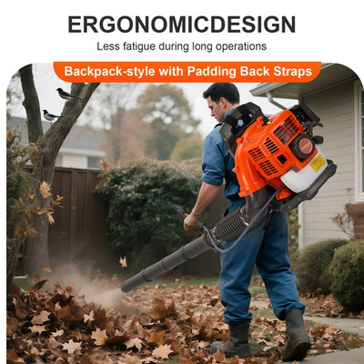 #ad #ad 52CC Leaf Blower Backpack Adjustable Tube Gas powered Backpack Lawn Grass Blower $119.97