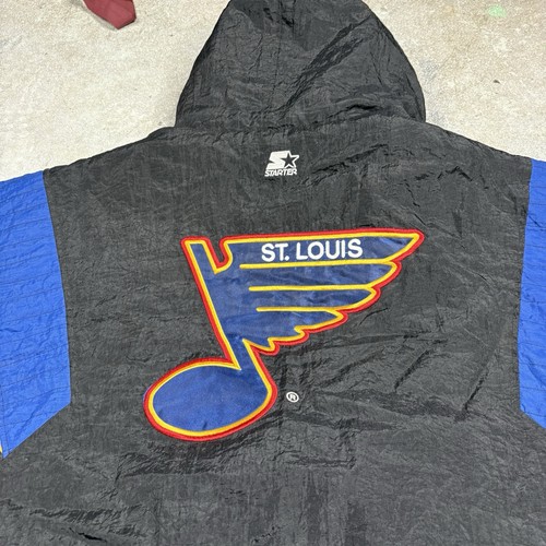 Vintage NHL Starter St. Louis Blues Jacket Men’s Size XL Puffer Pullover Black - Picture 14 of 14