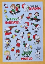 Charles M. Schulz Peanuts Characters Snoopy Christmas Sticker Sheet