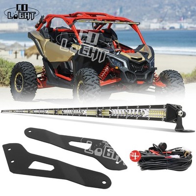 For Can-am Maverick X3 DS RS MAX Slim 50'' LED Light Bar Roof Mount Brackets Kit