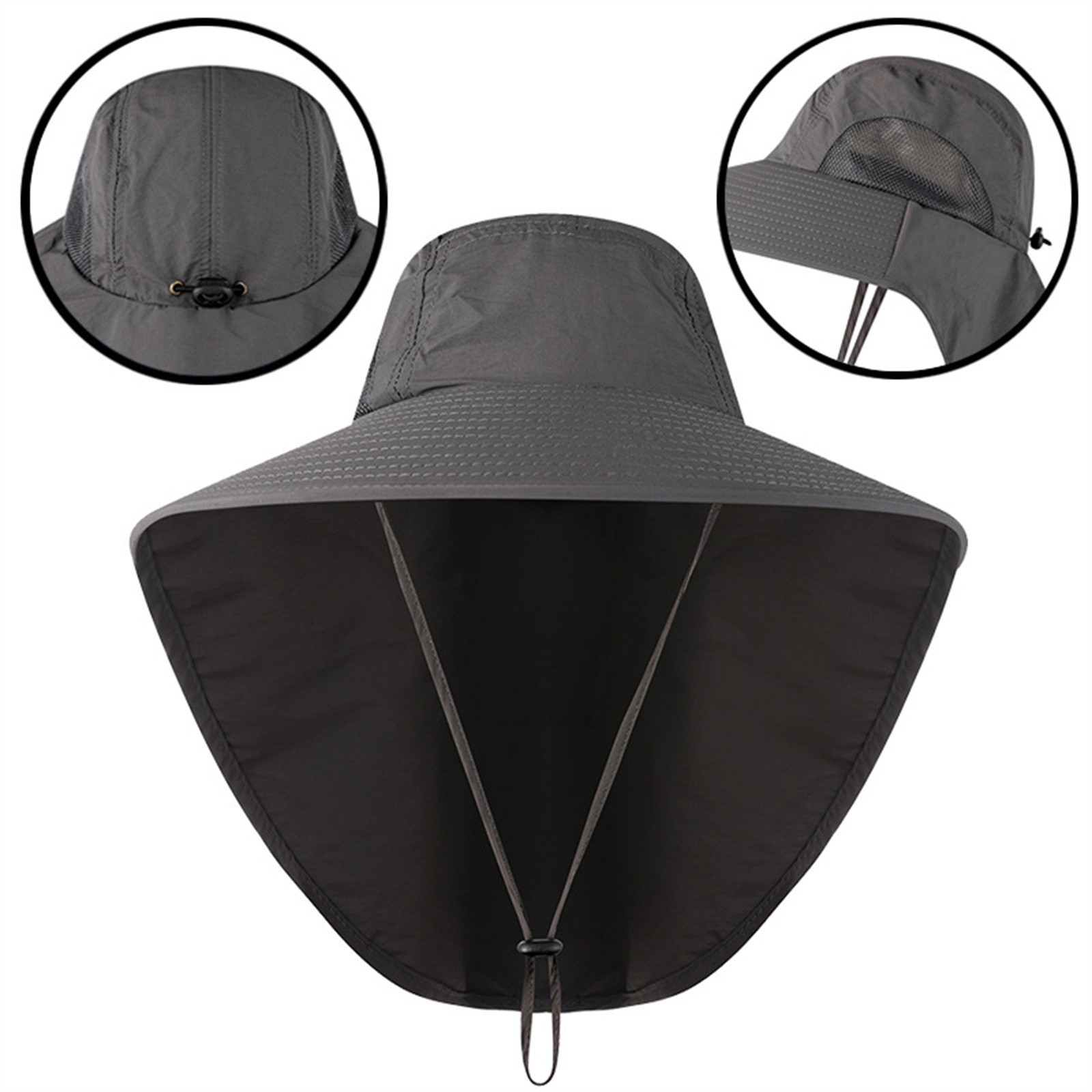 Outdoor Sun 50+ UPF Protection Safari Cap Wide Brim Fishing 