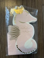 My Mind's Eye Paper Goods Seahorse Paper Napkins Cocktail Appetizer Pink Gold