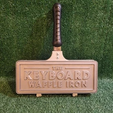 Waffle Iron the Keyboard Heavy Duty Cast Aluminum Belgian Style Fast Shipping