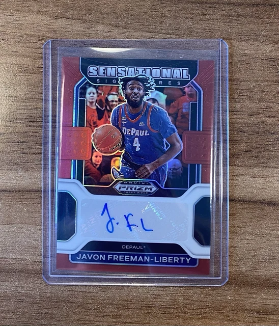 2022 Panini Prizm Draft Picks Javon Freeman-Liberty Red Prizm Autograph 088/199