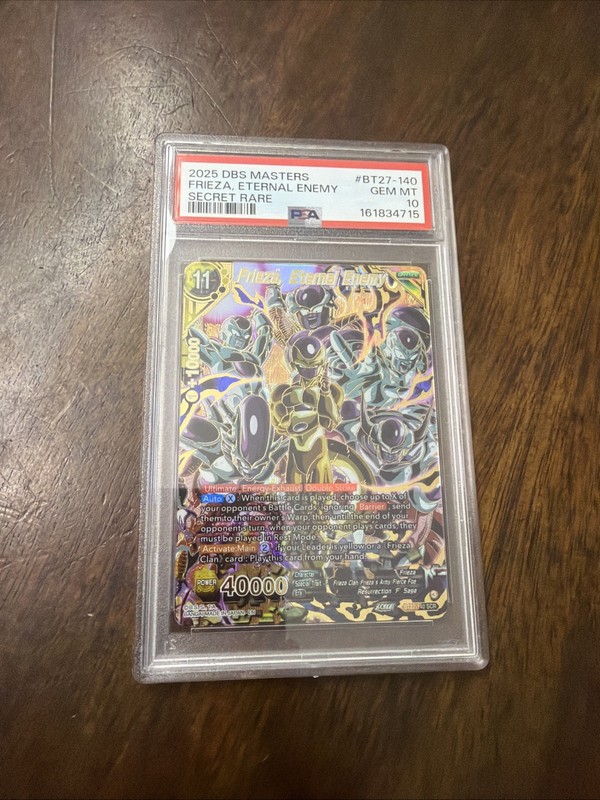 Dragon Ball BT27 #140 SCR Secret Rare Frieza Eternal Enemy PSA 10