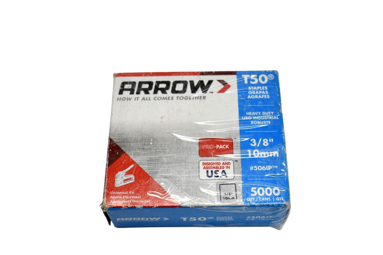 Arrow Fastener T50 Heavy Duty Staples 3/8 in 10mm Pro-Pack 5