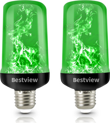 LED Flame Effect Light Bulbs,4 Modes Smart E26/E27 Base Flickering Fire Light Bu