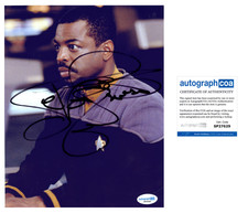 LeVar Burton 'Star Trek' Signed 8x10 Photo 'Geordi' ACOA