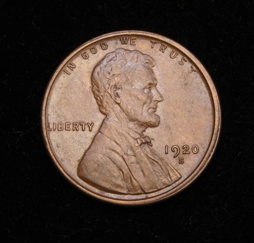 1920-S  Lincoln Wheat Cent   AU+