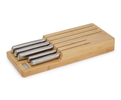 Elevate Steel 5-piece Knife Set with In-Drawer Bamboo Storage Tray