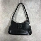Fossil Shoulder Bag Womens Small Black Leather Vintage Y2K Hobo Baguette Classic