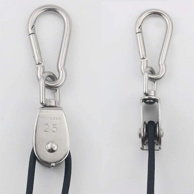 M25 Single Pulley Block 304 Stainless Steel Wheel Pulley Block Wire Rope Cranes