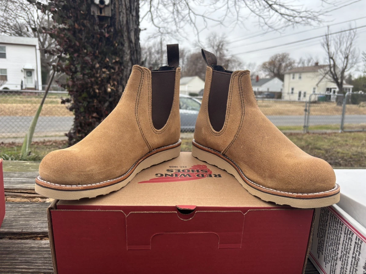 Red Wing 8164 Classic Moc Toe‎ 6inch Leather Boots Red USA 10.5D Read!! Suede Workwear Red Wing Shoes for Men for Sale | Shop New  main image 4