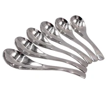 Set of 6 Stainless Steel Soup Spoons Table Spoons Kitchen Silverware