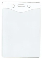 WHOLESALE 10 25 50 100 VERTICAL VINYL ID BADGE HOLDER INSERT SIZE 4" H x 3"W