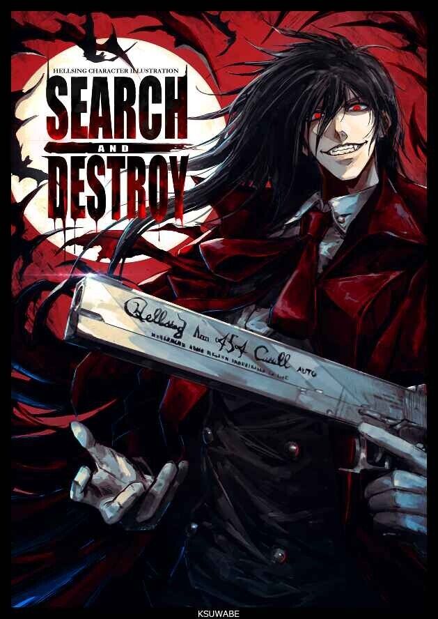 Japan Doujin Artbook Hellsing Character Illustration: SEARCH AND DESTROY  Illustrations Artwork Comiket Comic Market 101 METAJAN – Paper Cola