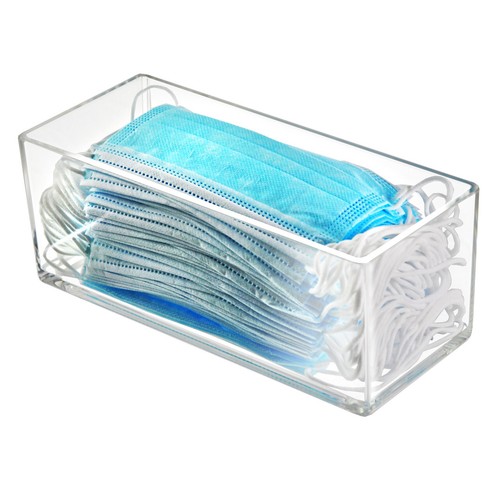 Azar Displays 10" W x 4"H Deluxe Clear Acrylic Rectangle Bin for Counter, 4PK - Picture 3 of 8