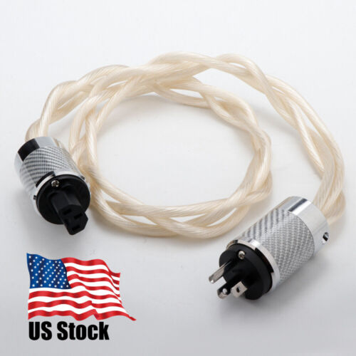 US EU Schuko AC HiFi Stromkabel versilbert OCC Kupferkabel Versorgungskabel NEU - Bild 20 von 20