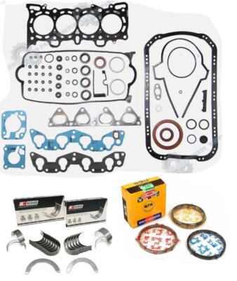 92-95 Honda Civic VTec 1.5L 1.6L  D15Z1  Gasket Set NPR Rings KING Bearings