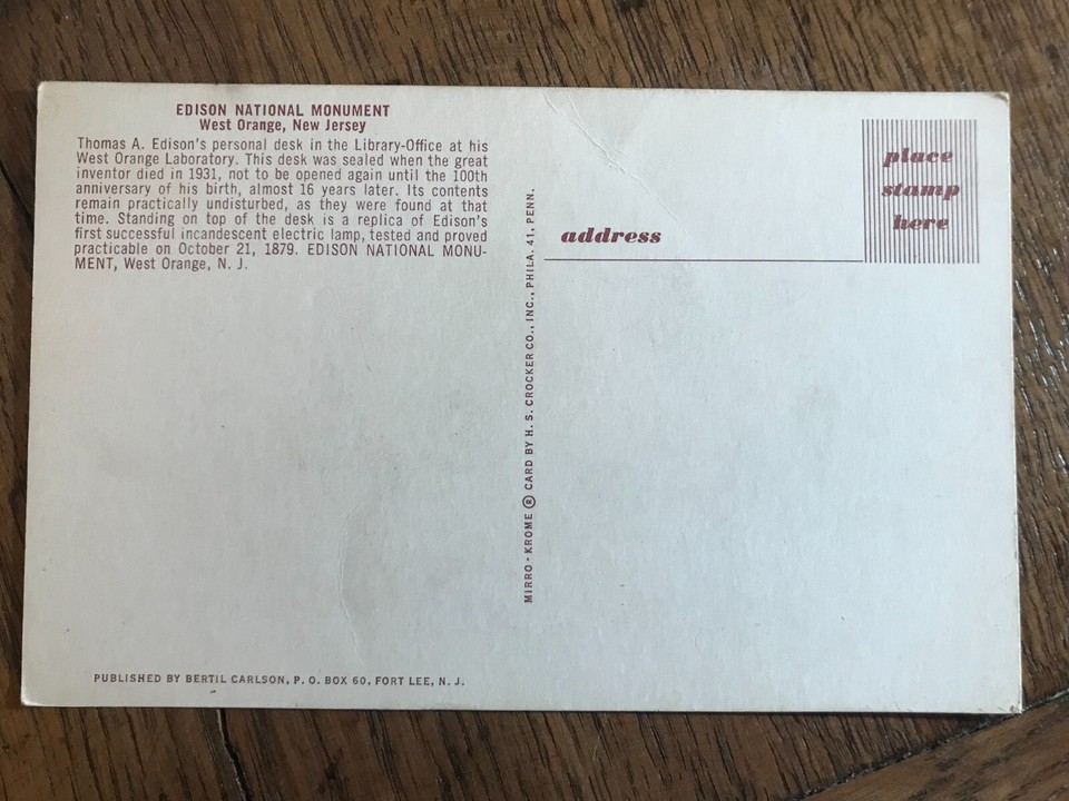 Personal Desk in Library Office Edison National Monument West Orange