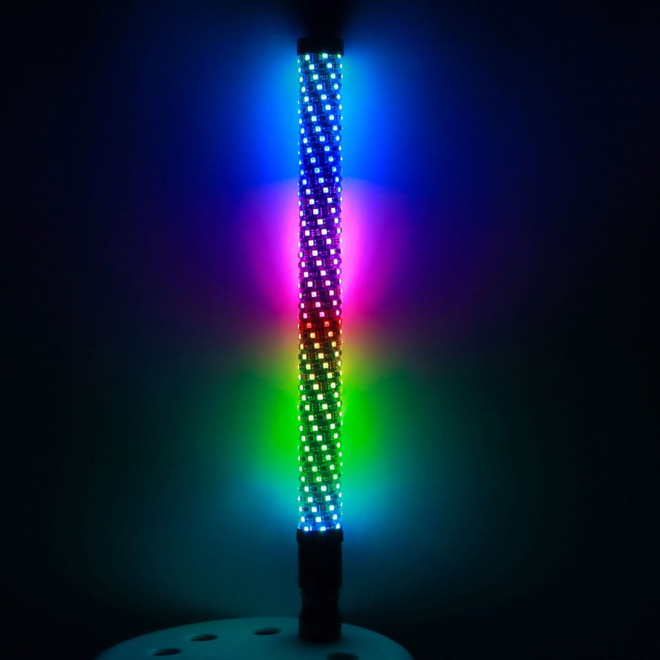 2 Pezzi 1FT A Spirale LED Fat Whip Luce RGB A Caccia Di Fruste Illuminate Per UT - Foto 5