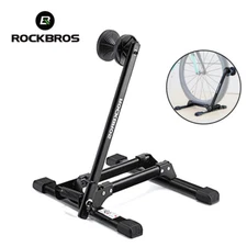 ROCKBROS Foldable Alloy Bicycle Stand Bike Floor Parking Rack Wheel Holder