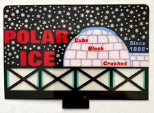 POLAR ICE O-SCALE ANIMATED NEON BILLBOARD BY MILLER ENG SIGN-BLINKS, LIGHT,MORE!