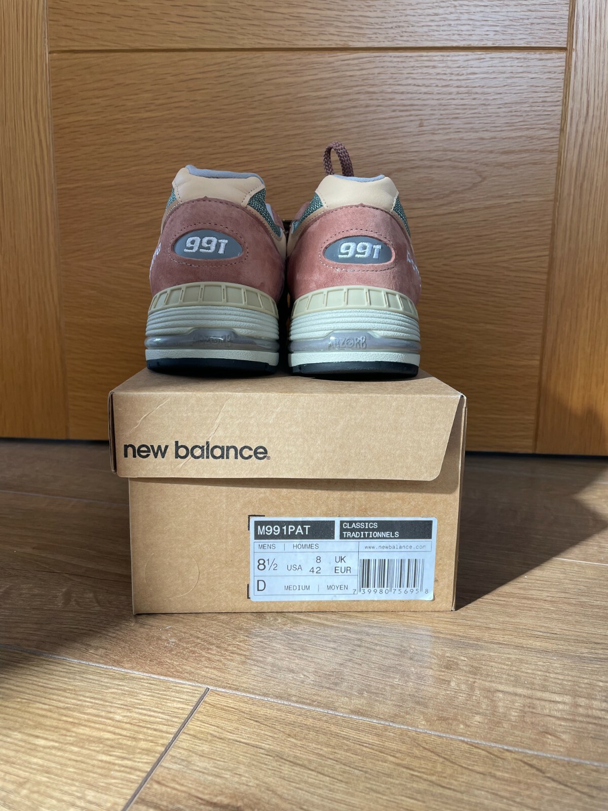 New Balance 991 Patta (Dusty Pink/Light Petrol), UK 8/US 8.5 image 2