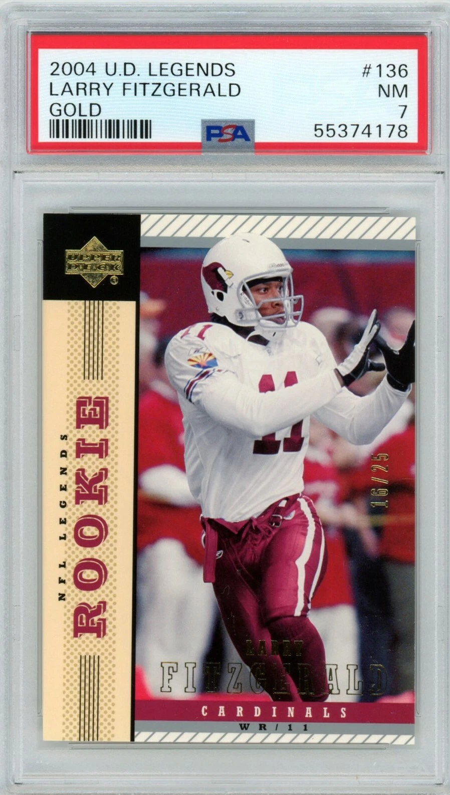 Larry Fitzgerald Upper Deck Legends #136 Gold