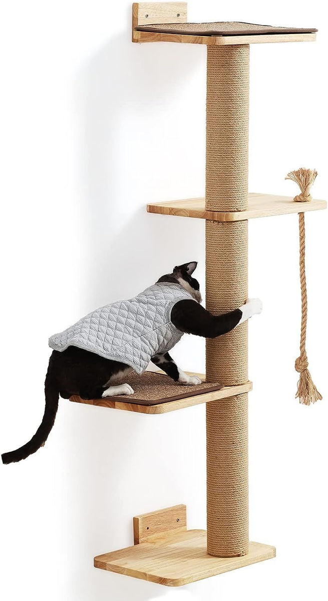 Cat Scratcher FUKUMARU Cat Scratching Post Tier Ceiling Tower