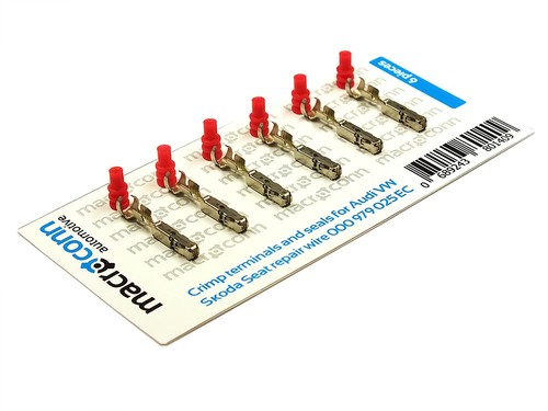 Audi VW Skoda Seat set of 6 crimp terminals + seals for repair wire 000979025EC - 第 1/1 張圖片