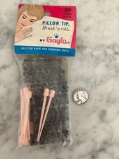 VINTAGE NOS GAYLA HAIR ROLLERS 7 BRUSH W/PILLOW TIP PICKS NEW SCIENTIFIC USA NIP
