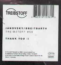 Breitbarth, Janovsky 50 Vinyl Single 12inch Treibstoff