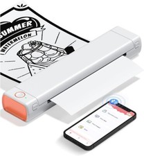 Phomemo M08F Portable Printers Wireless for Travel, Thermal Printer Support