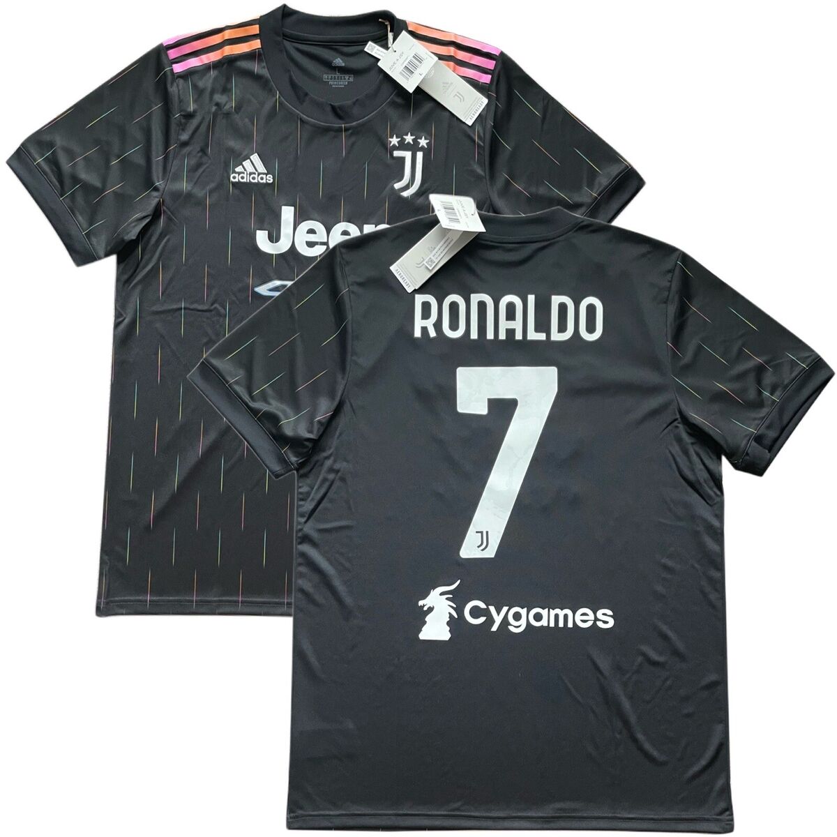 2021/22 Juventus Away Jersey #7 Ronaldo Large Adidas Soccer 2021/22 Juventus Away Jersey #7 Ronaldo Large Adidas Soccer