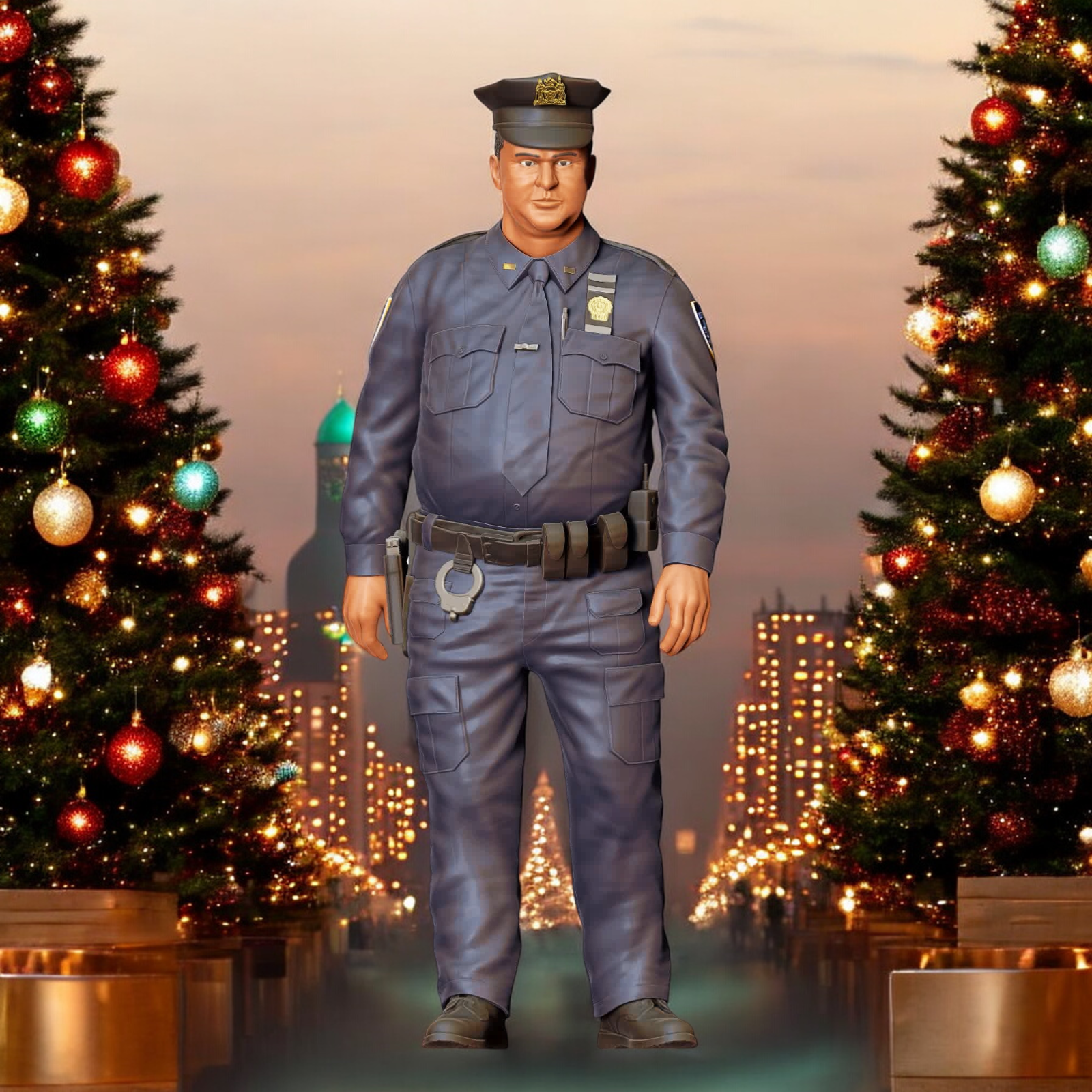 Overweight Police Figure Resin 3d printed, Unpainted, Model RR Diorama ...