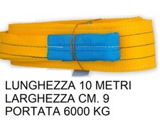 Fascia Cinghia di Sollevamento Portata 6000 Kg 10 METRI Imbragatura per carichi