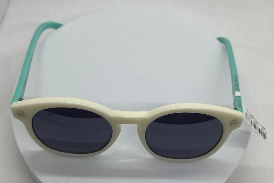 Óculos de sol Stella McCartney SC0013SA 003 armação redonda creme/azul com estojo NOVO - Imagem 4 de 4