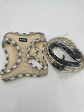 Dog Harness Leash Set, No Pull, Adjustable, Reflective, Size M , Thick Padding
