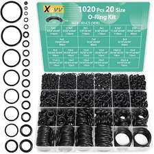 Nitrile Rubber O Ring Assortment Set - 1020 Pcs for Automotive and Plumbing