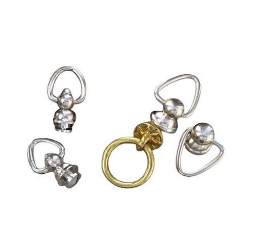 Screw Back Concho Silver Metal Belt Buckle Set Bling Clear  display picture 1