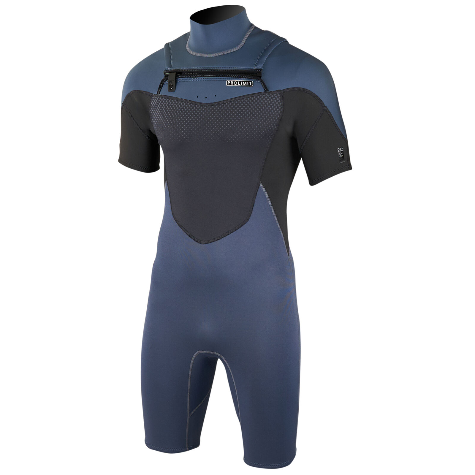 Prolimit Fusion Shorty FZ 2/2 mm 2022 tuta uomo in neoprene Misty Blue Men wetsuit