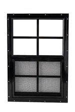 Shed Window 14x21 Flush Mount- Vertical Slider with Tempered Glass & Bug Screen